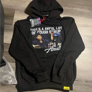 Black Graphic Hoodie Sweater